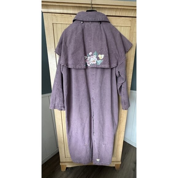 Vintage The Australian Outback Collection Canvas Cotton Duster Coat Jacket SZ L - Picture 3 of 15